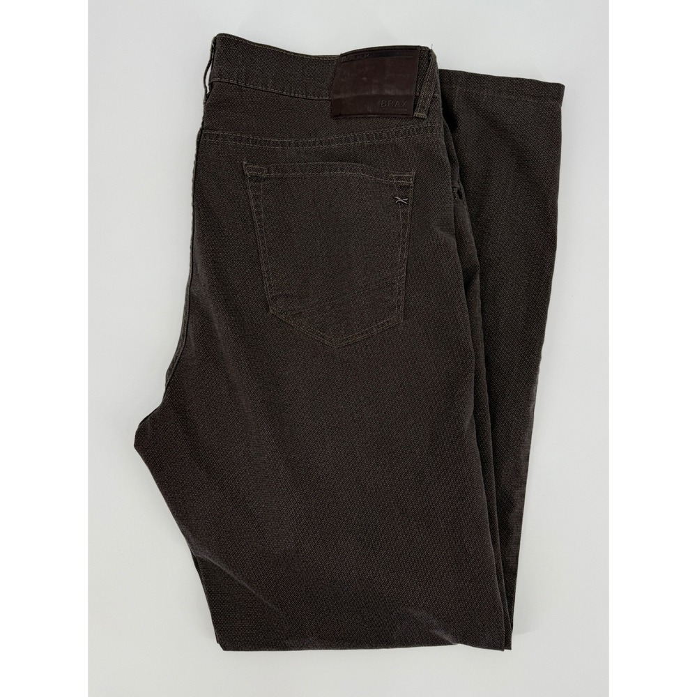 Brax Pants Mens 34x30 Brown Chuck Straight‎ Leg Chino Soft